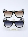 POLASUP 2pcs/Set Classic Basic Style Stud Detail Fashion Glasses With Lens Rope And Box Shades Accessories