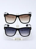 POLASUP 2pcs/Set Classic Basic Style Stud Detail Fashion Glasses With Lens Rope And Box Shades Accessories