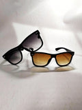 POLASUP 2pcs/Set Classic Basic Style Stud Detail Fashion Glasses With Lens Rope And Box Shades Accessories