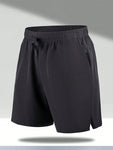 Men's 3pcs Quick-Dry Breathable 4-Way Stretch Sports Shorts For Summer