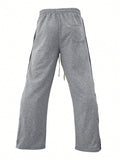 Men's Minimalist Print Patchwork Drawstring Waist Sweatpants