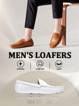 SHOESMALL Men's Fashionable And Versatile Business Loafers Casual Slip On Shoes Soft Penny Loafers For Men Lightweight Driving Boat Shoes - MapleCo