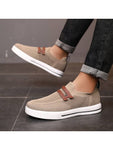 Men Slip-On Low-Top Skate Shoes, Comfortable And Anti-Slip Casual Sports Shoes, Comfortable Outdoor Shoes - MapleCo