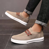 Men Slip-On Low-Top Skate Shoes, Comfortable And Anti-Slip Casual Sports Shoes, Comfortable Outdoor Shoes - MapleCo