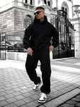 Men Kangaroo Pocket Drop Shoulder Hoodie