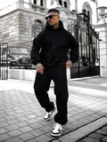 Men Kangaroo Pocket Drop Shoulder Hoodie