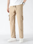 Manfinity Hypemode Men Flap Pocket Drawstring Waist Pants