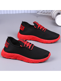 Breathable Sports Sneakers For Students, Soft And Comfortable With Lightweight Running Shoes (random Red Strap With Text)