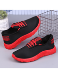 Breathable Sports Sneakers For Students, Soft And Comfortable With Lightweight Running Shoes (random Red Strap With Text)