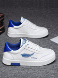 Men's Low-Top Casual Canvas Shoes, Trendy Korean Style, Flat Sneakers, Blue