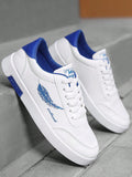 Men's Low-Top Casual Canvas Shoes, Trendy Korean Style, Flat Sneakers, Blue