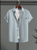 Manfinity Hypemode Men Letter Patched Detail Shirt Without Tee - MapleCo