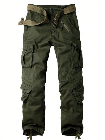 AKARMY Men's Casual Cargo Pants   Camo Pants Combat Work Pants With 8 Pockets(No Belt) - MapleCo