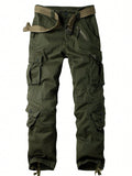 AKARMY AKARMY Men's Casual Cargo Pants   Camo Pants Combat Work Pants With 8 Pockets(No Belt)