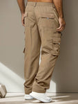 Men Flap Pocket Side Cargo Pants