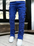 Men Solid Raw Hem Skinny Jeans