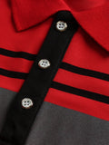 Manfinity Mode Men Plaid Contrast Color Polo Shirt