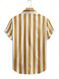 Manfinity Homme Men Vertical Striped Button Up Shirt - MapleCo