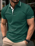 Manfinity Men's Color-Block Polo Shirt