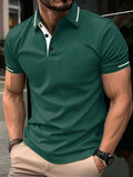 Manfinity Men's Color-Block Polo Shirt