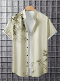 Manfinity RSRT Men Plants Print Button Up Shirt Without Tee - MapleCo