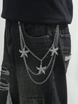 1pc Men Cross Pendant Multi-Layered Metal Fashion Accessory Hip Hop Punk Style Chain For Pants Street Halloween