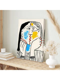 1pc Picasso Drawing KISS Poster, Canvas Prints Painting, Retro Wall Art Picture, Living Room Home Decor, Frameless