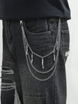 1pc Men Cross Pendant Multi-Layered Metal Fashion Accessory Hip Hop Punk Style Chain For Pants Street Halloween