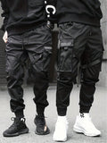 Men's Multiple Pockets With Reflective Tape Decorated Cargo Pants