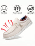 Men's Outdoor Fashionable Casual Sports Shoes, Slip-On Soft Canvas Shoes With Anti-Slip Sole, Versatile Loafers - MapleCo