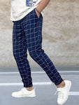 Manfinity Homme Men Grid Print Drawstring Waist Pants - MapleCo