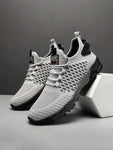 Spring/Autumn Men Sports Shoes Lace-Up Breathable Mesh Sneakers - MapleCo