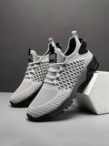 Spring/Autumn Men Sports Shoes Lace-Up Breathable Mesh Sneakers - MapleCo