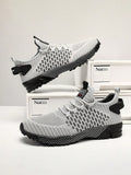 Spring/Autumn Men Sports Shoes Lace-Up Breathable Mesh Sneakers - MapleCo