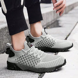 Spring/Autumn Men Sports Shoes Lace-Up Breathable Mesh Sneakers - MapleCo