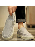 Men Fashionable Casual Sports Shoes, Breathable Canvas Loafers, Summer - MapleCo