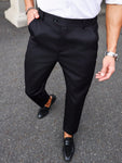 Manfinity Mode Men's Casual Solid Color Tapered Dress Pants