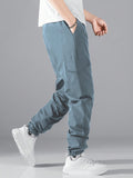 Manfinity Hypemode Men Flap Pocket Side Drawstring Waist Pants - MapleCo