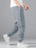 Manfinity Hypemode Men Flap Pocket Side Drawstring Waist Pants - MapleCo