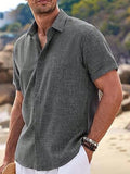 Men's Short Sleeve Casual Beach Holiday Shirt - MapleCo