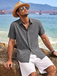 Men's Short Sleeve Casual Beach Holiday Shirt - MapleCo