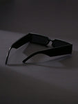 1pc Fashionable Retro Small Frame Men's Black Y2K Beach Fashion Glasses