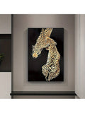 1pc Modern Canvas Painting, Two Money Leopard Painting On Canvas Wall Art, Artwork Wall Painting For Entryway Bathroom Bedroom Office Living Room Home Wall Decor, No Frame - MapleCo