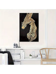 1pc Modern Canvas Painting, Two Money Leopard Painting On Canvas Wall Art, Artwork Wall Painting For Entryway Bathroom Bedroom Office Living Room Home Wall Decor, No Frame - MapleCo