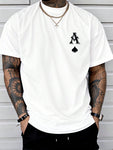 Men's Casual Everyday Round Neck T-Shirt With Letter Print