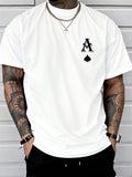 Men's Casual Everyday Round Neck T-Shirt With Letter Print