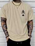 Men's Casual Everyday Round Neck T-Shirt With Letter Print