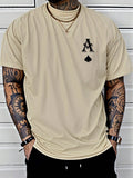 Men's Casual Everyday Round Neck T-Shirt With Letter Print