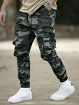 Manfinity LEGND Men Camouflage Printed Simple Daily Pants - MapleCo