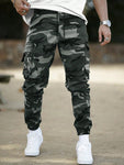 Manfinity LEGND Men Camouflage Printed Simple Daily Pants - MapleCo